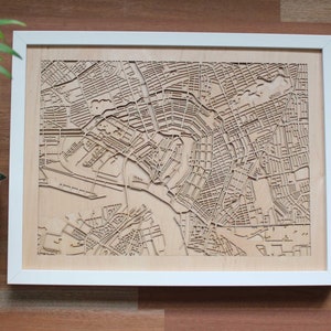 Custom Wooden 3D Street Maps, City Map Frame for Christmas Present ,Wedding or Anniversary Gift, Wall Art for Office, Hotel or Restaurant
