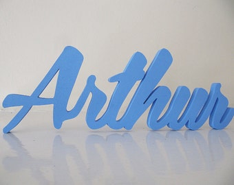Letreros de decoración de puerta personalizados, Arthur, para colgar en la pared, artículos para el hogar, de madera hechos a mano para niños y niñas y guardería