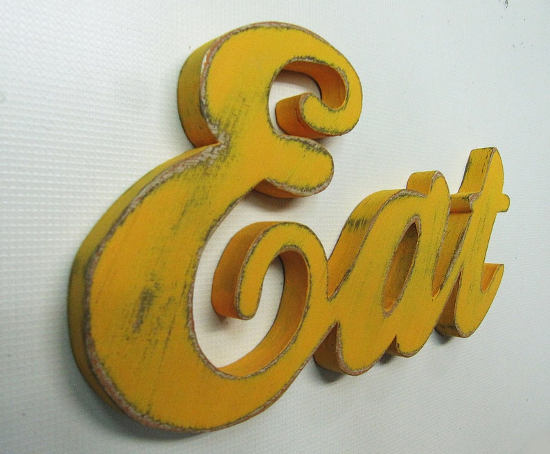 Kitchen Sign Wood Aged Decor Eat Wall hanging Vegan Snack ...