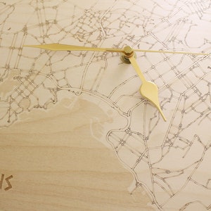 Horloge de carte personnalisée,horloge murale pour salon ou bureau, cadeau de mariage d'anniversaire personnalisé