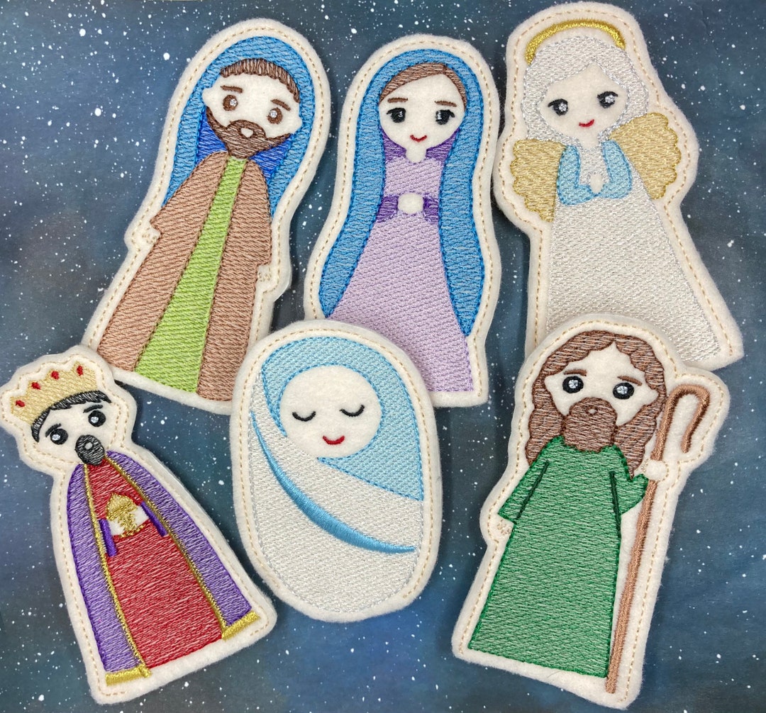 Nativity Finger Puppet Set - Etsy