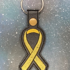Cancer Awareness Ribbon Snaptab Keychain