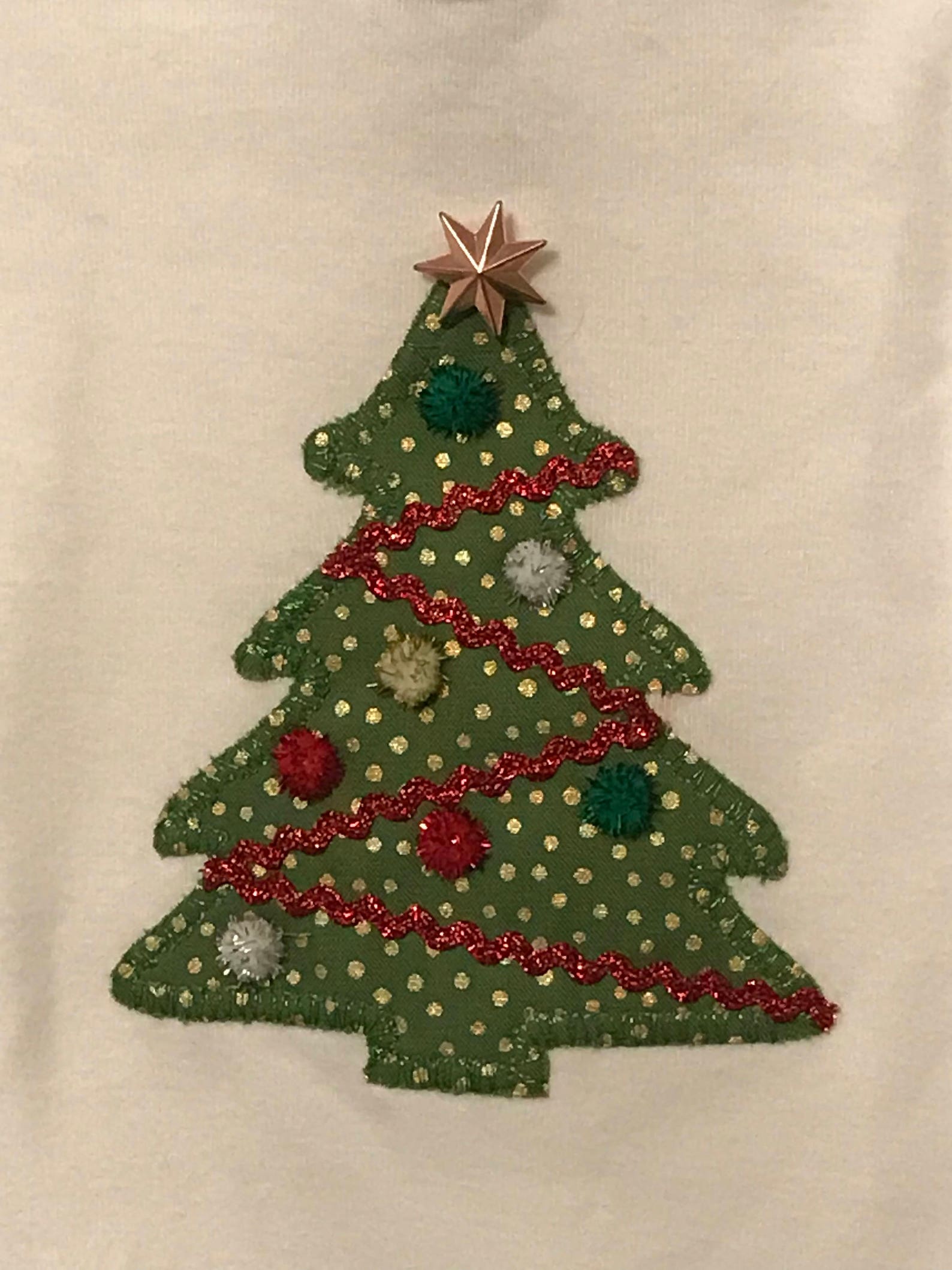 Custom Christmas Tree Appliquéd Onesie Etsy
