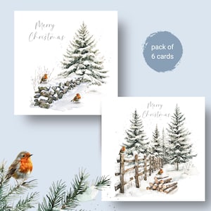Cartes de Noël classiques et luxueuses dans un design traditionnel unique • lot de 6