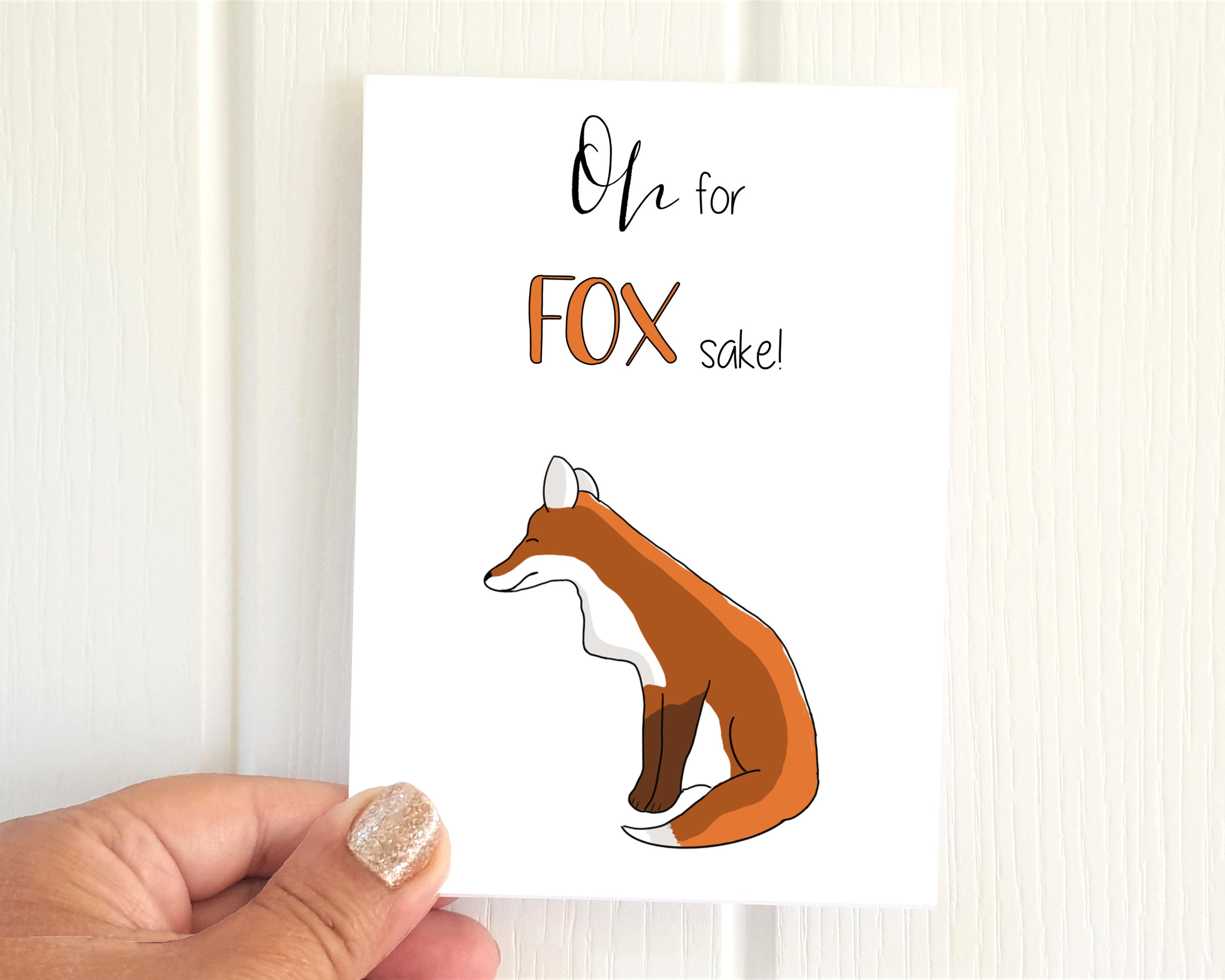 Fun Rude Animal Funny Rude Animal Postcards Pun Cards Friend Gift Fox | Etsy