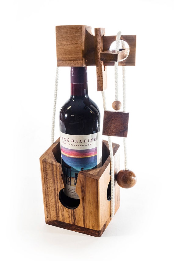 Hoogwaardige handwerk houten wijn puzzel Don't Etsy Nederland