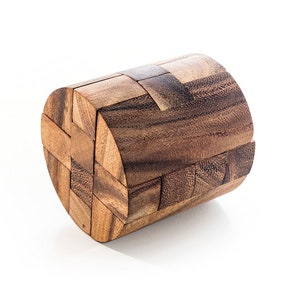 Cylinder Cube - Burr puzzle, escape room, mechanical puzzle, devil&#39;s knot, notch, brain teaser puzzle, puzzle knot, gift for him