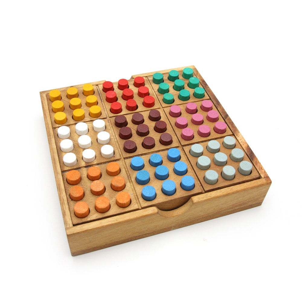 Colored Sudoku Sudoku Wooden Board Game Coding Puzzle