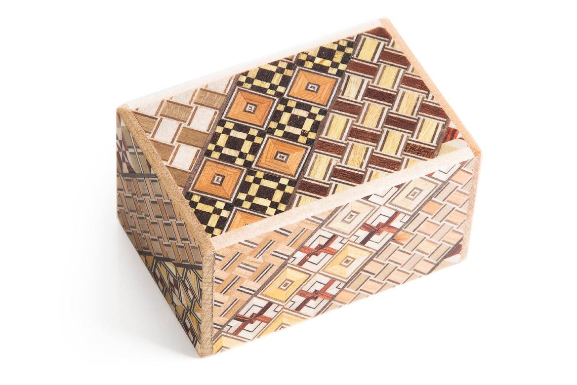 Mini caja de rompecabezas japonés 2 sol 7 pasos Koyosegi Etsy