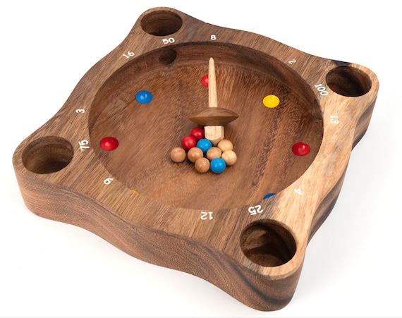 Juego de ruleta Juego de fiesta, juego familiar, juego de matemáticas para  niños, juego de ruleta de madera con peonza giratoria -  España