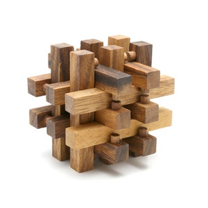 Lock Puzzle 3D wooden interlocking brain teaser puzzle image 1