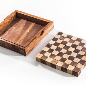 Pentomino Chess Puzzle  - wood puzzle, puzzle, coffee table game, gift for architects, father&#39;s day, gift for designers, educational puzzle