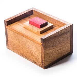 Red Stone Brain Puzzle Box - The perfect gift for puzzle lovers, Super fun and rewarding brain teaser puzzle for adults and kids
