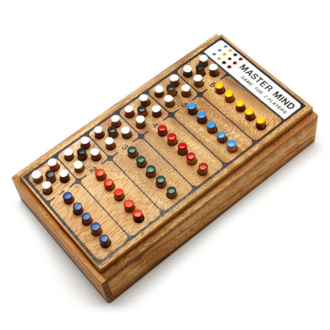 Wooden Mastermind Board Game Fun Code breaking Challenge Game A Gift Wooden Mastermind Board Game Fun Code breaking Challenge Game A Gift