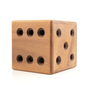 Magic Dice Puzzle - Wooden Brain Teaser Puzzle, intellectual puzzle, mind blowing brain teaser, fun table coffee game