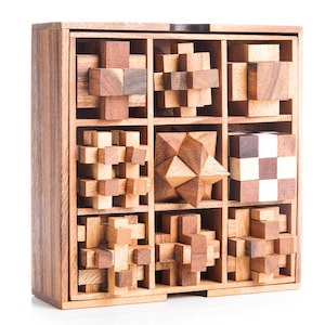 Very Difficult Puzzles For Adults, Gift Box Puzzles - 9 Mechanical Puzzle Set - perfect for those who love to solve hard puzzles.