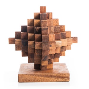 Japanese Ladder Puzzle - very hard mechanical puzzle, interlocking puzzle, escape room puzzle, brain teaser, wooden puzzle, gift for him