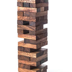 Wooden Tumbling Tower The Perfect Gift for Family Game Nights. Fun & Stylish Coffee Table Decor