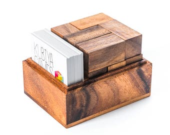 STEM Soma Cube Puzzle set with challenge cards - coffee table game, gift for kids, gift for architects, father&#39;s day, gift for designers