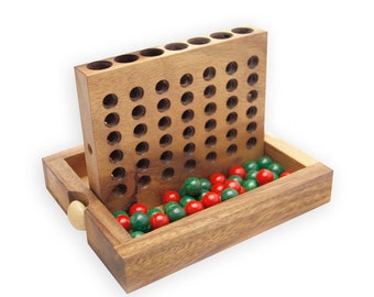 Connect 4 Game Travel Set - Four in a Row Game Set, Connect 4 strategy game, connect four,  4 In a row game for kids, table game