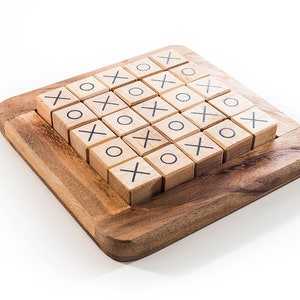 XOXO - strategy wood board game, wooden board game, unique game, family board game, game for adults, game for kids, table game