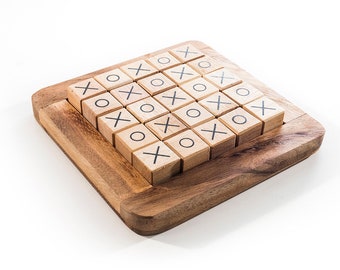 XOXO - juego de mesa de estrategia en madera, juego de mesa de madera, juego único, juego de mesa familiar, juego para adultos, juego para niños, juego de mesa