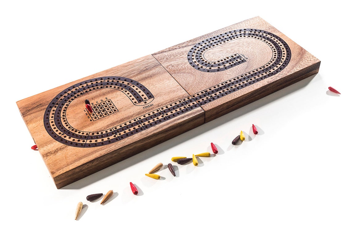 4 Player Cribbage Strategy Game Wooden board game Wood Etsy