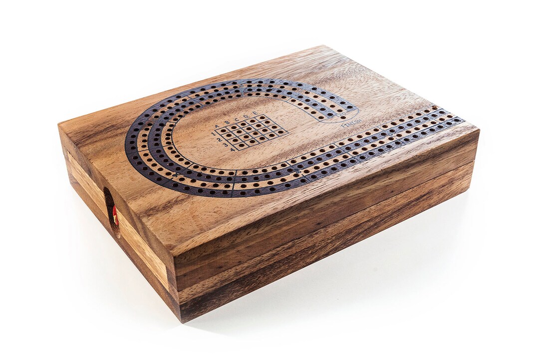 4 Player Cribbage Wooden Cribbage Board Game for up to 4 Players the