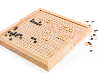 Go - Wooden Go board game, Go game, Go board, Go pieces, wood board game