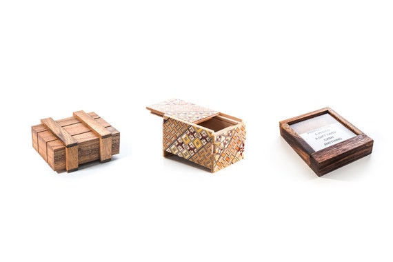 Money Puzzle Box Gift Set Japanese puzzle boxes Secret puzzle box Impossible puzzle box birthday gift Etsy