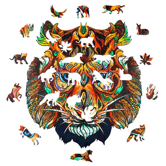 Puzzle madera tiger hotsell