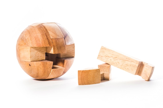 Puzzle de boule en bois japonais Verrouillage japonais Puzzle