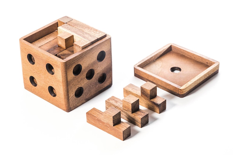 Mission Impossible wooden brain teaser puzzle, wood puzzle, very challenging puzzle, gift for him, difficult puzzle for adults, hard puzzle image 1
