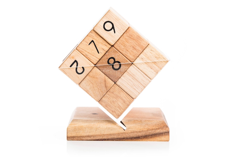 3D Sudoku Cube Logic Puzzle Wooden Sudoku Sudoku Puzzle Etsy