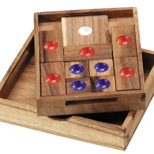 Khun Phaen Puzzle - Wooden Sliding Puzzle, wooden brain teaser, to go puzzle, puzzle for kids, puzzle gift