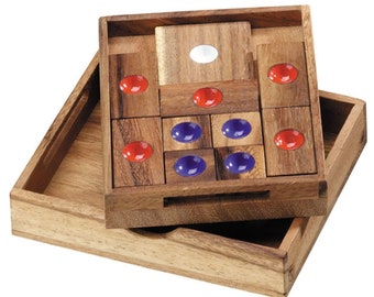 Khun Phaen Puzzle - Wooden Sliding Puzzle, wooden brain teaser, to go puzzle, puzzle for kids, puzzle gift