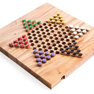 Chinese Checkers - wooden board game, wood board game, strategy game, game, wood game, game for adults, game for kids, table game