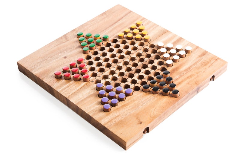 Chinese Checkers - wooden board game, wood board game, strategy game, game, wood game, game for adults, game for kids, table game 