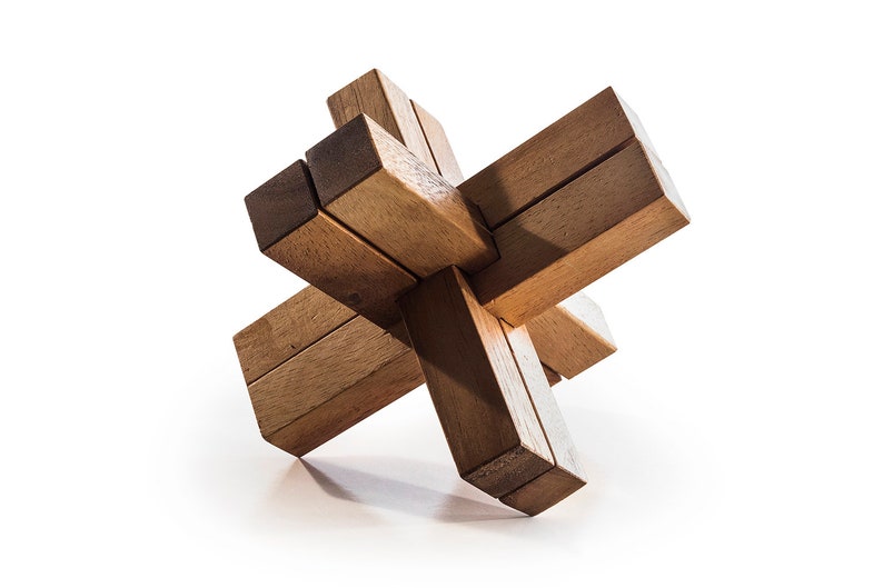 Cross Knot Burr Puzzle Japanese Interlocking Puzzle Etsy