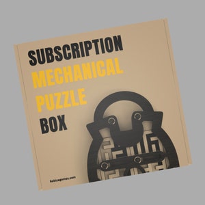 The Thinker Subscription Puzzle Box - Difficult puzzles for adults, Unique gift for him, Unique gift for her, Smart gift for Smart people