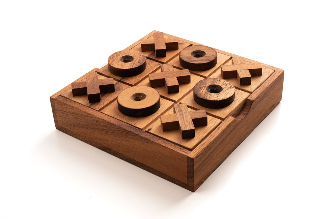 Wooden Puzzle Board Games, Wooden Educational Toys, Tic-tac-toe Game