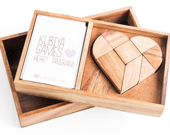 Mother's Day Gift! Unique Heart Tangram Puzzle - Challenge & Fun