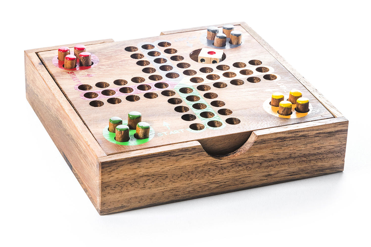 Logica Puzzles Art. Ludo - Pachisi - Board Game in Fine Wood - Strategy  Game Multiplayer - Travel Version - Orient Express Collection