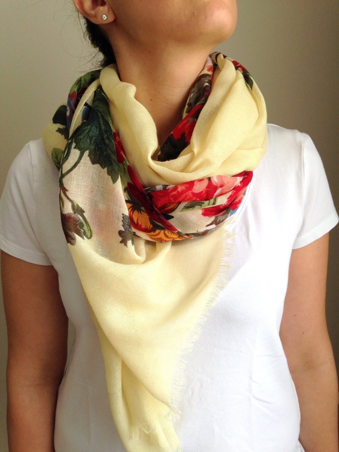 Scarf women Scarf Shawl Scarf Cream Scarf Women Scarves | Etsy