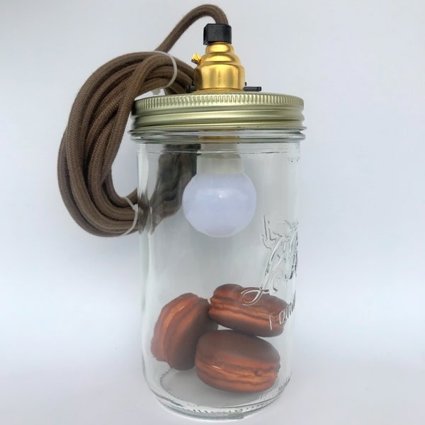 The Lit Jar - The Macaron - table lamp - portable lamp - vintage french jar - french product