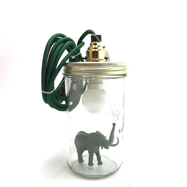 The French Lit Jar - The Elephant - table lamp - portable - To personalize