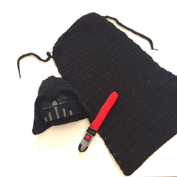 Crochet star wars Darth Vader set / photo prop / star wars / Darth Vader