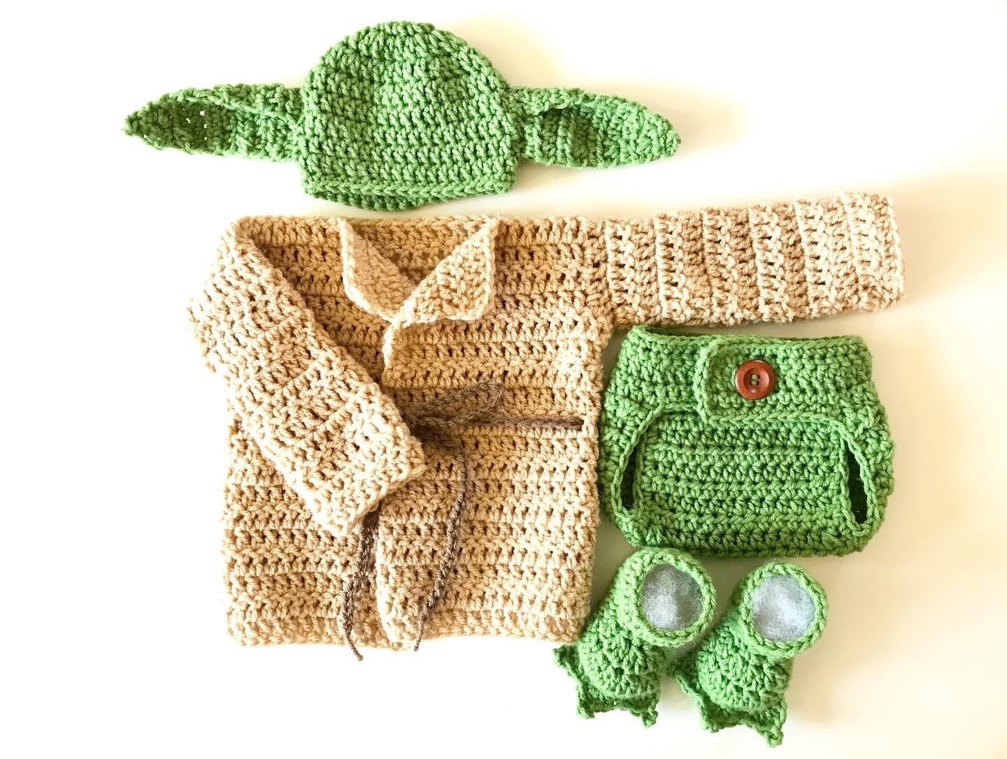 Crochet Star Wars Yoda outfit / Yoda / star wars / photoprop