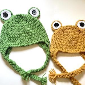 Crochet frog beanie / frog hat / frog / baby photo prop / crochet beanie