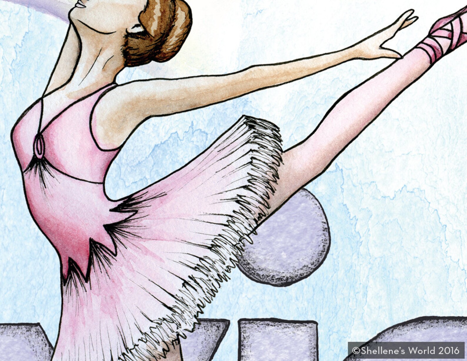 ballerina / ballet watercolor illustration print - art gift - nursery / children wall art ballerina / ballet watercolor illustration print - art gift - nursery / children wall art